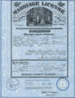 Marriage certificate for W. L. Pease and Urilla Gipe - Front